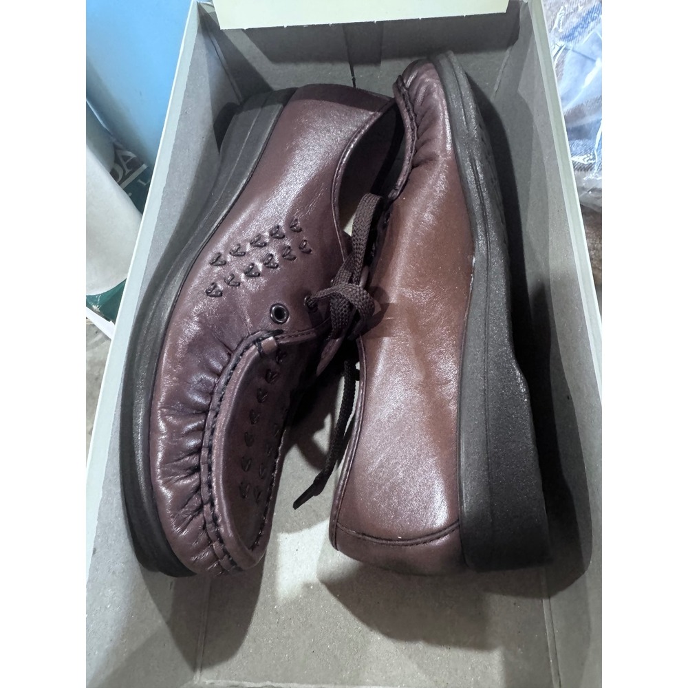 Soft Spots Bonnie Lite Brown Leather Comfort Oxfords Womens 9 N 114800